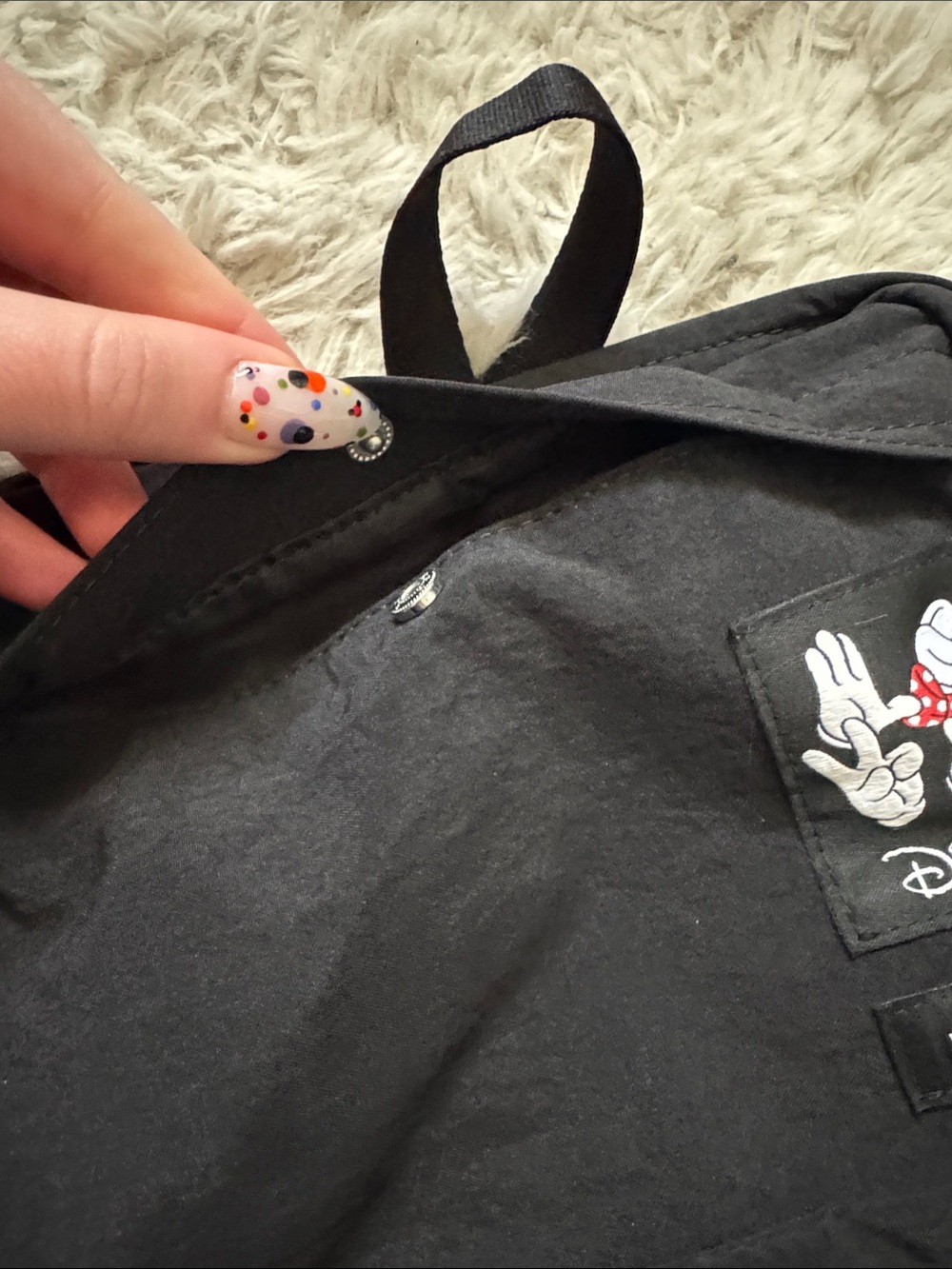 Disney Uniqlo x Ambush Black Crossbody Bag with Mickey Patch - Picture 3 of 4